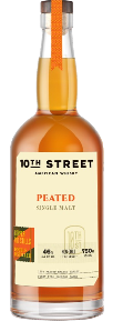 10 th Steet Peated Single Malt Copper Pot Stills Double Distilled 750 ml