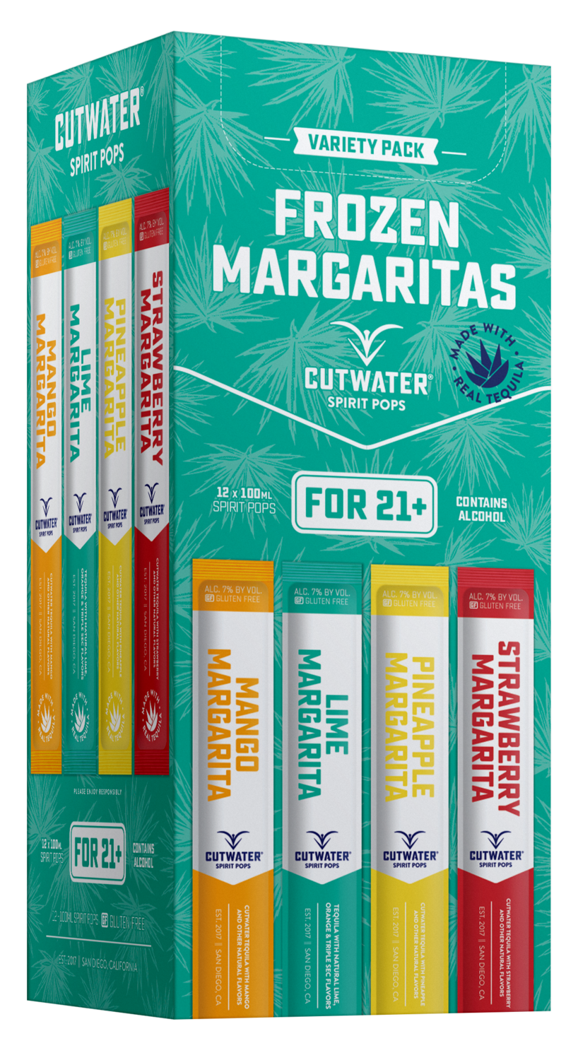 Cutwater Spirit Pops Tequila Variety Pack Margaritas (12Pops) 100ml