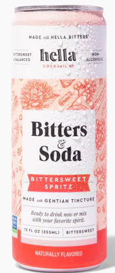Hella Cocktail Bitters & Soda SPRITZ (RED) Aromatic (4 pack) 4pk 12oz