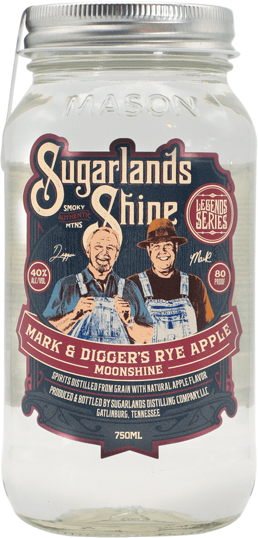 Sugarlands Shine Mark and Digger's Rye Apple Moonshine 750 ml