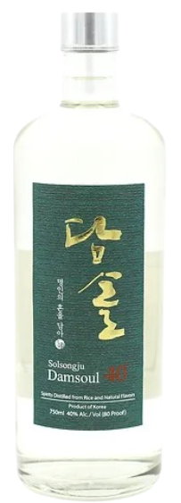 Solsongju Damsoul 40 Spirits Distilled From Rise and Natural Flavors 375